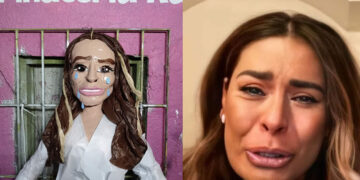 Crean piñata de Galilea Montijo llorando