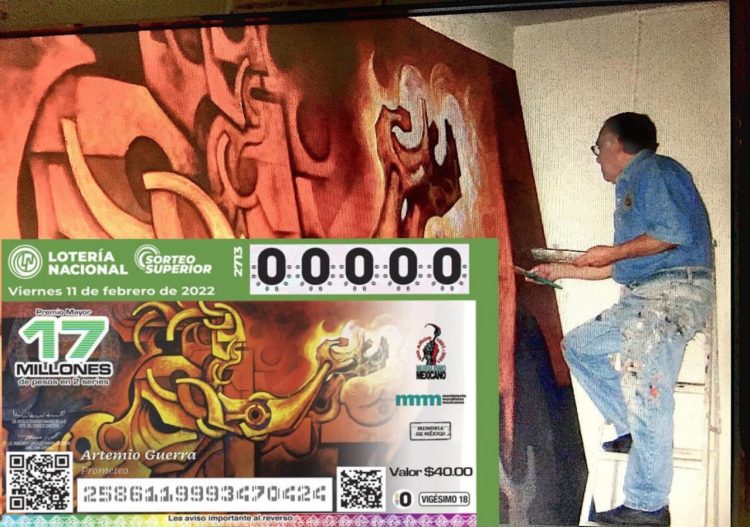 Rinde Lotería Nacional homenaje al pintor tamaulipeco Artemio Guerra