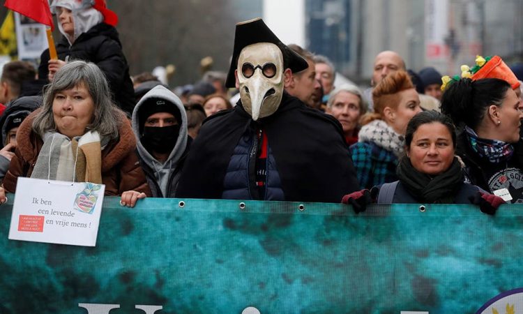 Protestas en Bruselas terminan en dirturbios