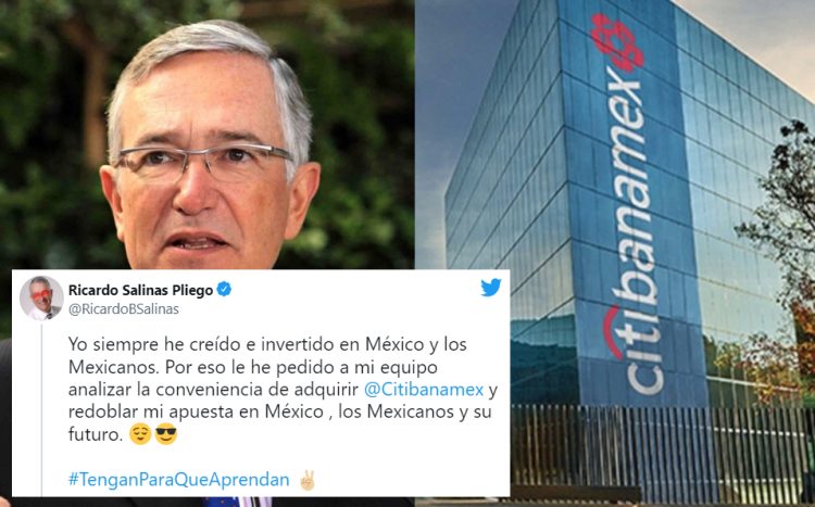 Ricardo Salinas Pliego primer interesado en adquirir Banamex