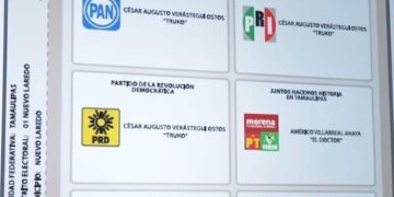 Se filtra fotografía de la boleta electoral para Gobernador en Tamaulipas