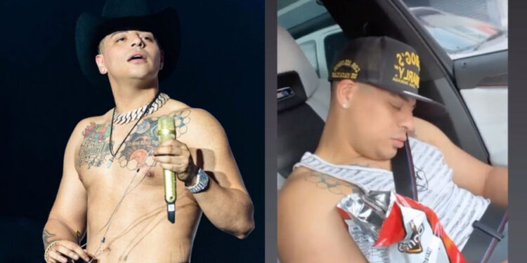 Exhiben al vocalista de Grupo Firme borracho