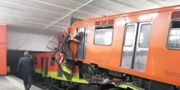 Se registra choque de trenes en la CDMX.