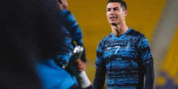 Cristiano Ronaldo ya entreno con su nuevo equipo.