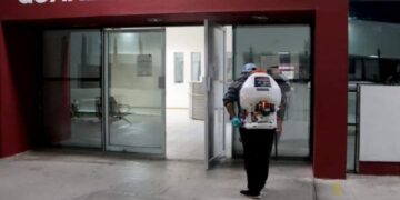 Sanitizan oficinas del Complejo Estatal De Seguridad Pública.