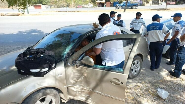 Joven choca contra árbol por evitar pipa