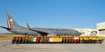 Brigadistas mexicanos viajan a chile para ayudar a sofocar indendios de gran magnitud.
