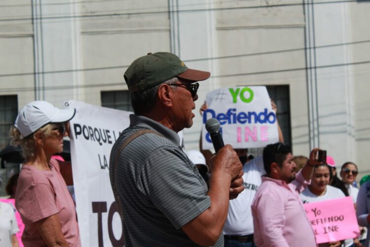 Marchan a favor del INE en Tamaulipas y echar abajo el Plan B