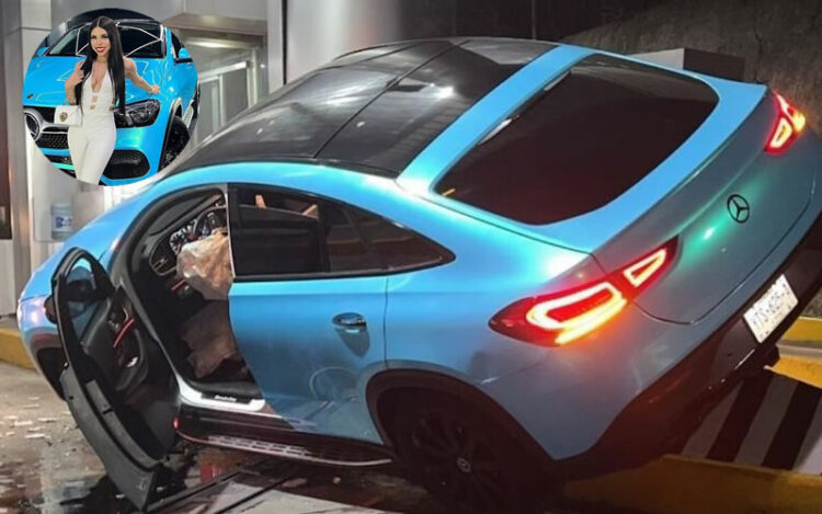 Yeri Mua choca su Mercedez Benz de más de 1 millon de pesos