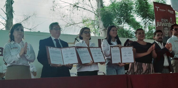 Lleva a cabo Injuve Tamaulipas firma de convenio.