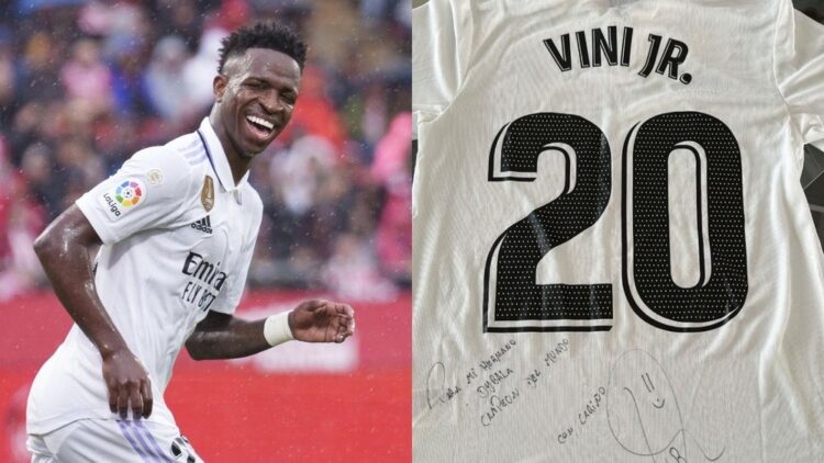 Vinicius JR. manda camiseta de fútbol autografiada a Paulo Dybala.