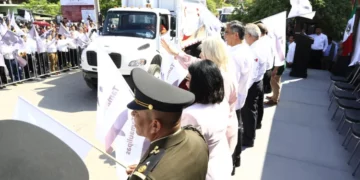 Entrega Américo Villarreal camiones de basura para Victoria