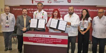 Firman Américo y Layda convenio para impulsar el desarrollo energético