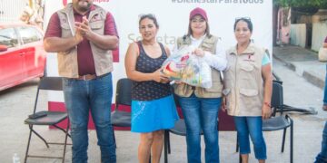 Entrega SEBIEN despensas en los 43 municipios de Tamaulipas
