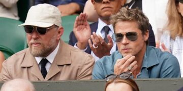 Brad Pitt y Guy Ritchie iluminan las gradas en la final de Wimbledon