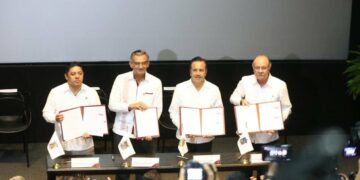 Firman convenio en materia de seguridad Gobiernos de Tamaulipas, San Luis Potosí, Veracruz y Nuevo León