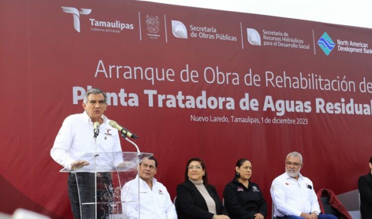 Inicia gobernador rehabilitación de Planta Tratadora de Aguas en Nuevo Laredo