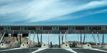 caseta de peaje del Puente Tampico