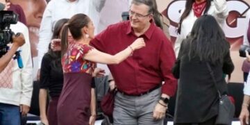 Marcelo Ebrard aparece en el cierre de precampaña de Claudia Sheinbaum