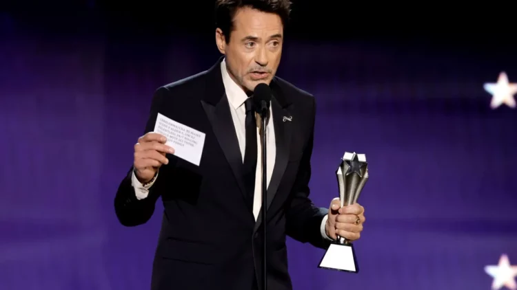 Los Critics Choice Award 2024; Robert Downey jr. cito a sus críticos más duros en su discurso