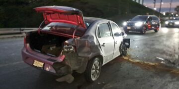 Fuerte percance vial en el Lib. Naciones Unidas