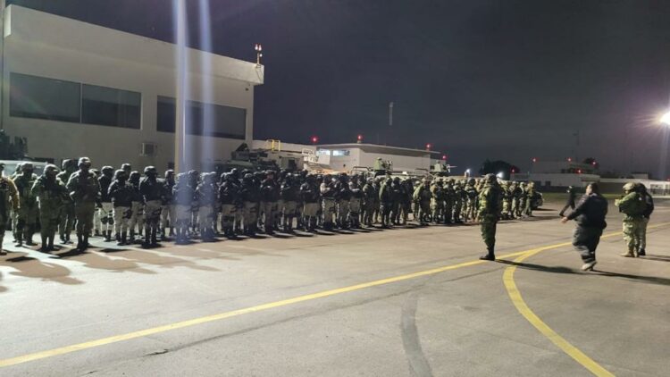 Continúa arribo de fuerzas federales a Tamaulipas