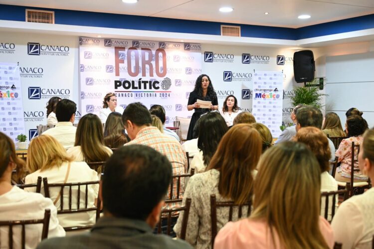 Propone Olga Sosa en CANACO Victoria, fortalecer economía para generar prosperidad compartida