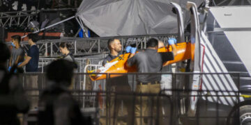 desplome de escenario en San Pedro