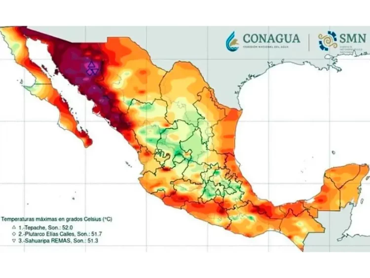 Sonora rompe récord de temperatura en México; llega a 52° C