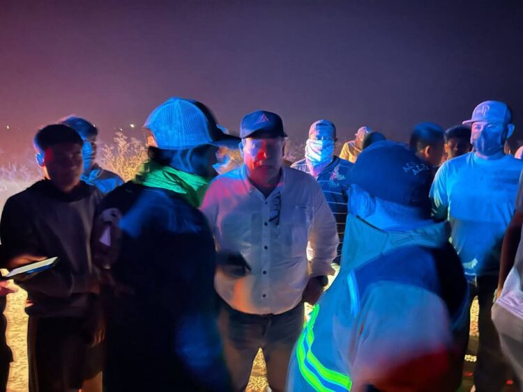 Protección Civil atiende incendio de pastizal en Tula, Tamaulipas