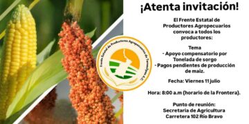 Agricultores anuncian nuevo bloqueo en Río Bravo este viernes