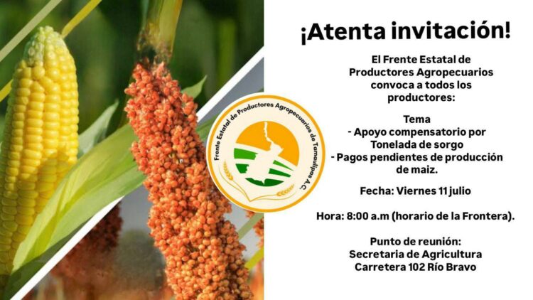 Agricultores anuncian nuevo bloqueo en Río Bravo este viernes