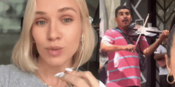 Mujer rusa se hace viral burlándose de músico callejero en CDMX