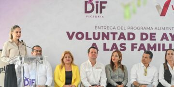 Participa Issste en entrega de despensas del programa del DIF Victoria