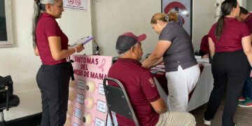Instala Salud módulos de chequeo para trabajadores en edificios públicos de Victoria.