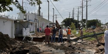 Efectos de las lluvias ocasionan daños en dren pluvial de Ciudad Madero