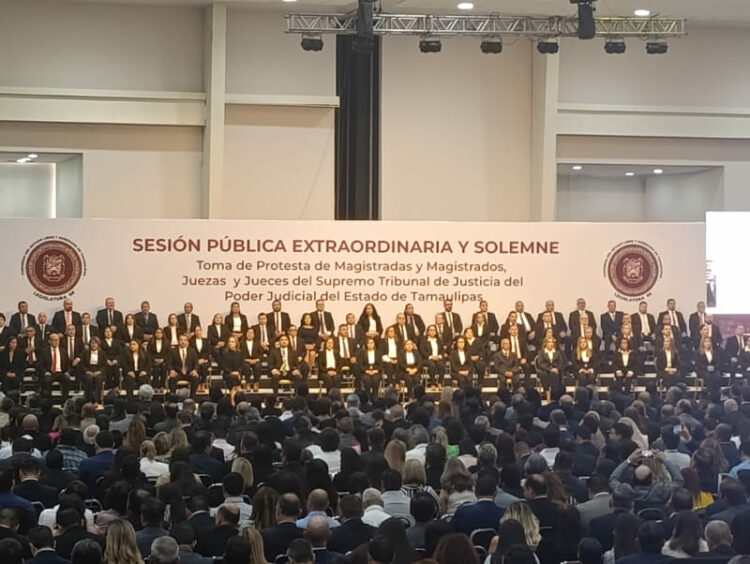 Renovación total del Poder Judicial de Tamaulipas con toma de protesta de 147 jueces