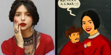 memes de angela y nodal en cuadros