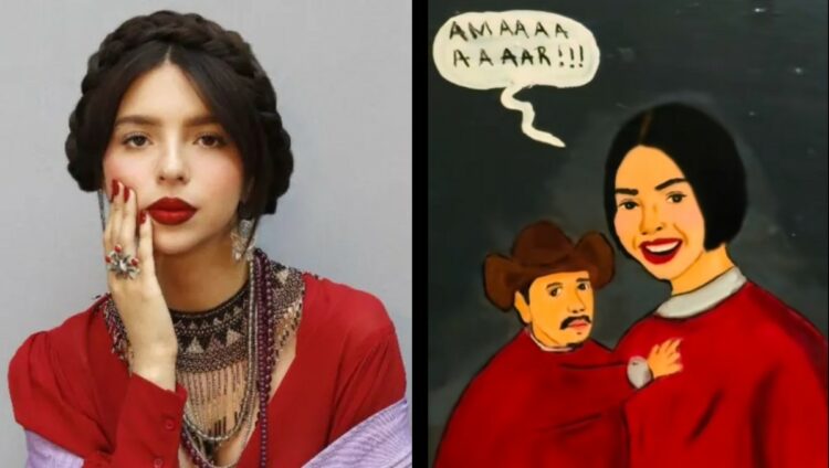 memes de angela y nodal en cuadros