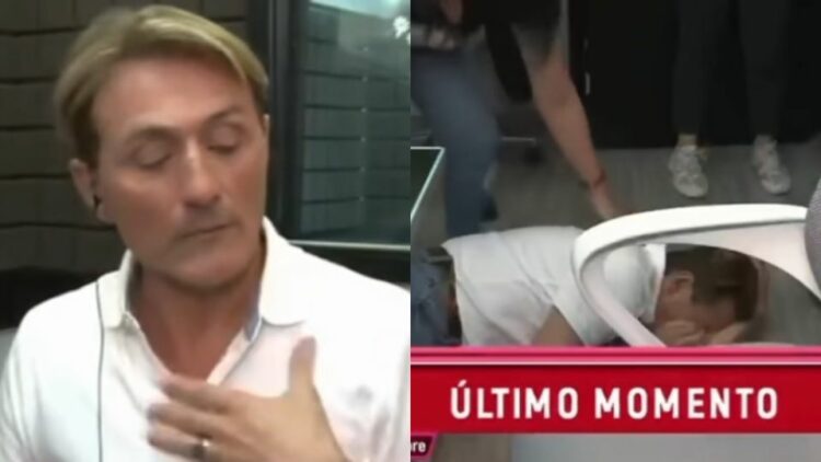 conductoor de television se desmaya