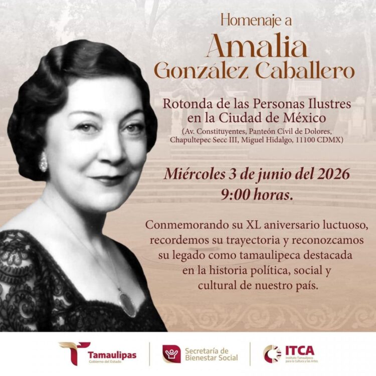 Homenaje a Amalia González Caballero en la Ciudad de México